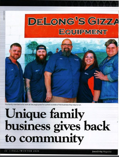 DeLong's Gizzard Equipment team on Jones Magazine