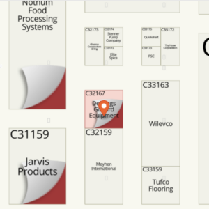 DeLong's booth location, C32167, on the IPPE event map.